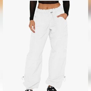 cargo pants women baggy parachute pants for women rave pants size L